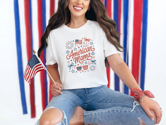 American Mama Collage DTF TRANSFER