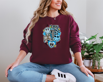 Retro Hockey Collage DTF TRANSFER
