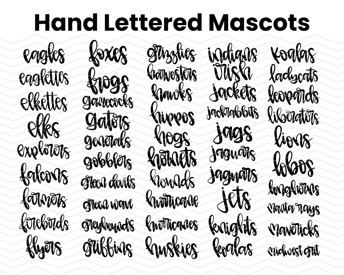 Hand Lettered Mascot DTF TRANSFER