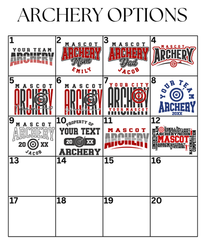 Custom Archery Designs DTF TRANSFER