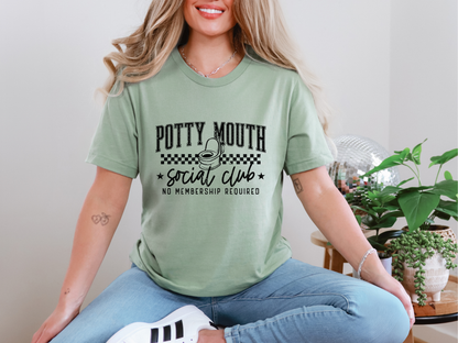 Potty Mouth Social Club Black DTF TRANSFER