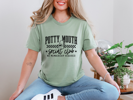 Potty Mouth Social Club Black DTF TRANSFER