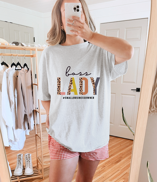 Boss Lady Half Leopard DTF TRANSFER