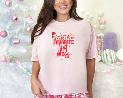Santa s Favorite Hot Mess Shadow DTF TRANSFER