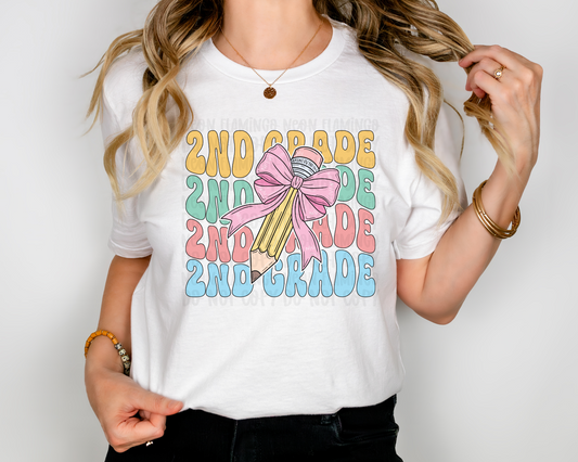 2nd Grade Groovy Pencil Bow