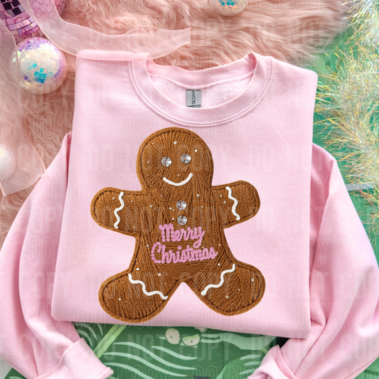 MERRY CHRISTMAS GINGERBREAD DTF TRANSFER