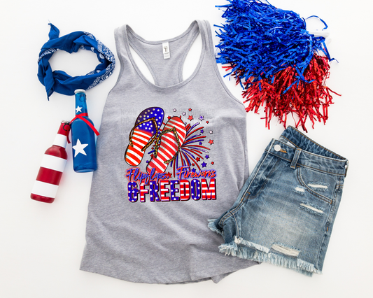 Flip Flops Fireworks & Freedom DTF TRANSFER