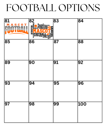 Custom Football Designs DTF TRANSFER