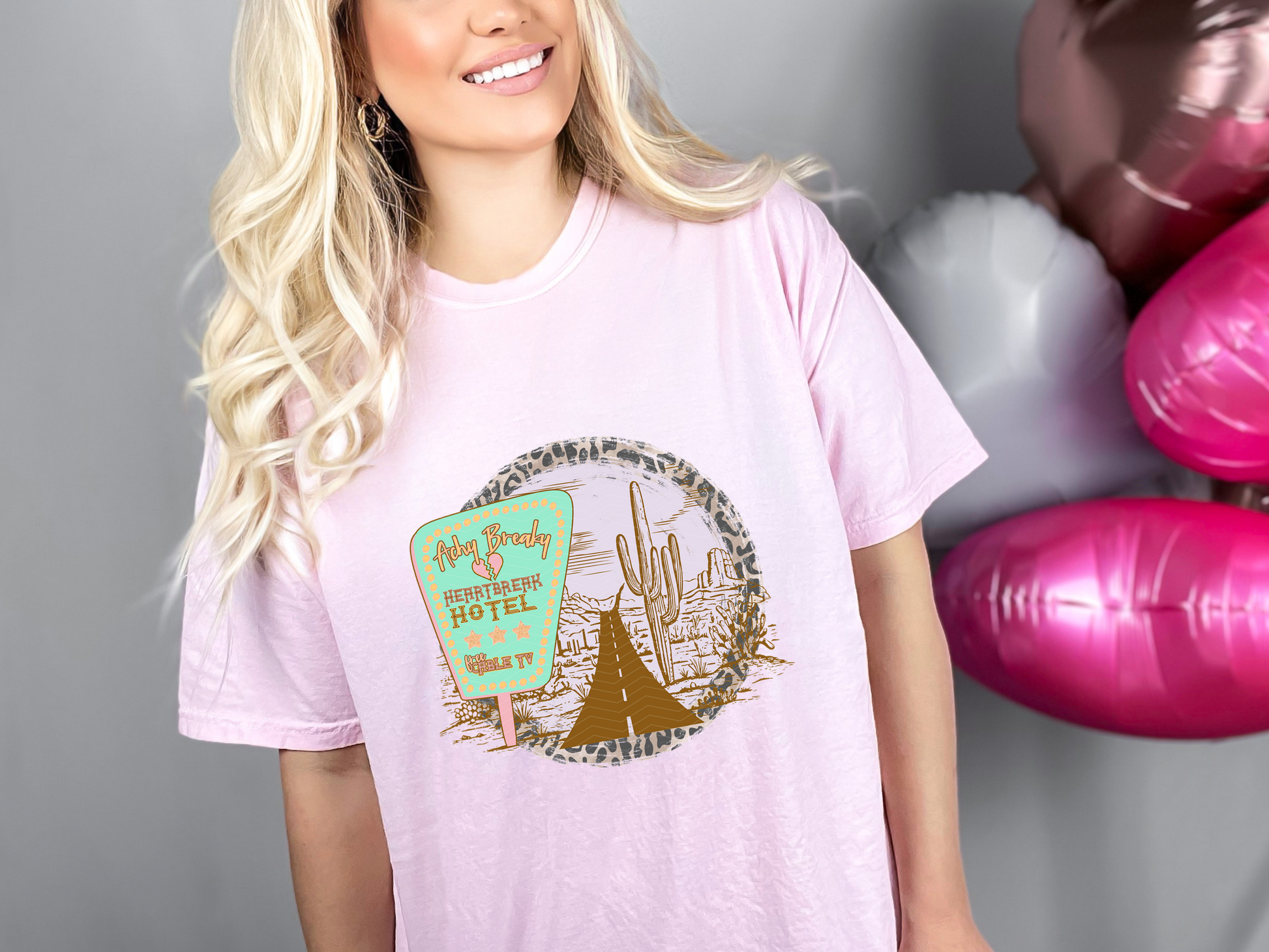 Achy Breaky Heartbreak Hotel Circle DTF TRANSFER