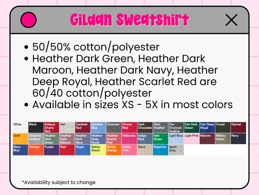 Gildan Unisex Heavy Blend Crewneck Blank Sweatshirt - 18000