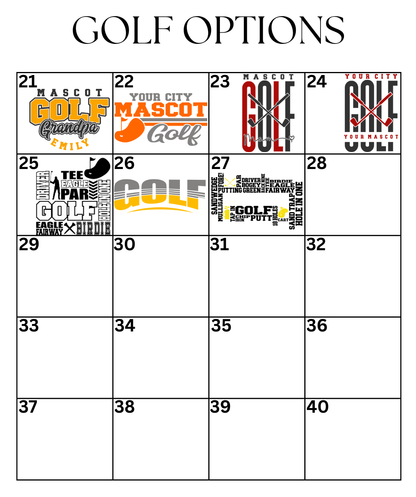 Custom Golf Designs DTF TRANSFER