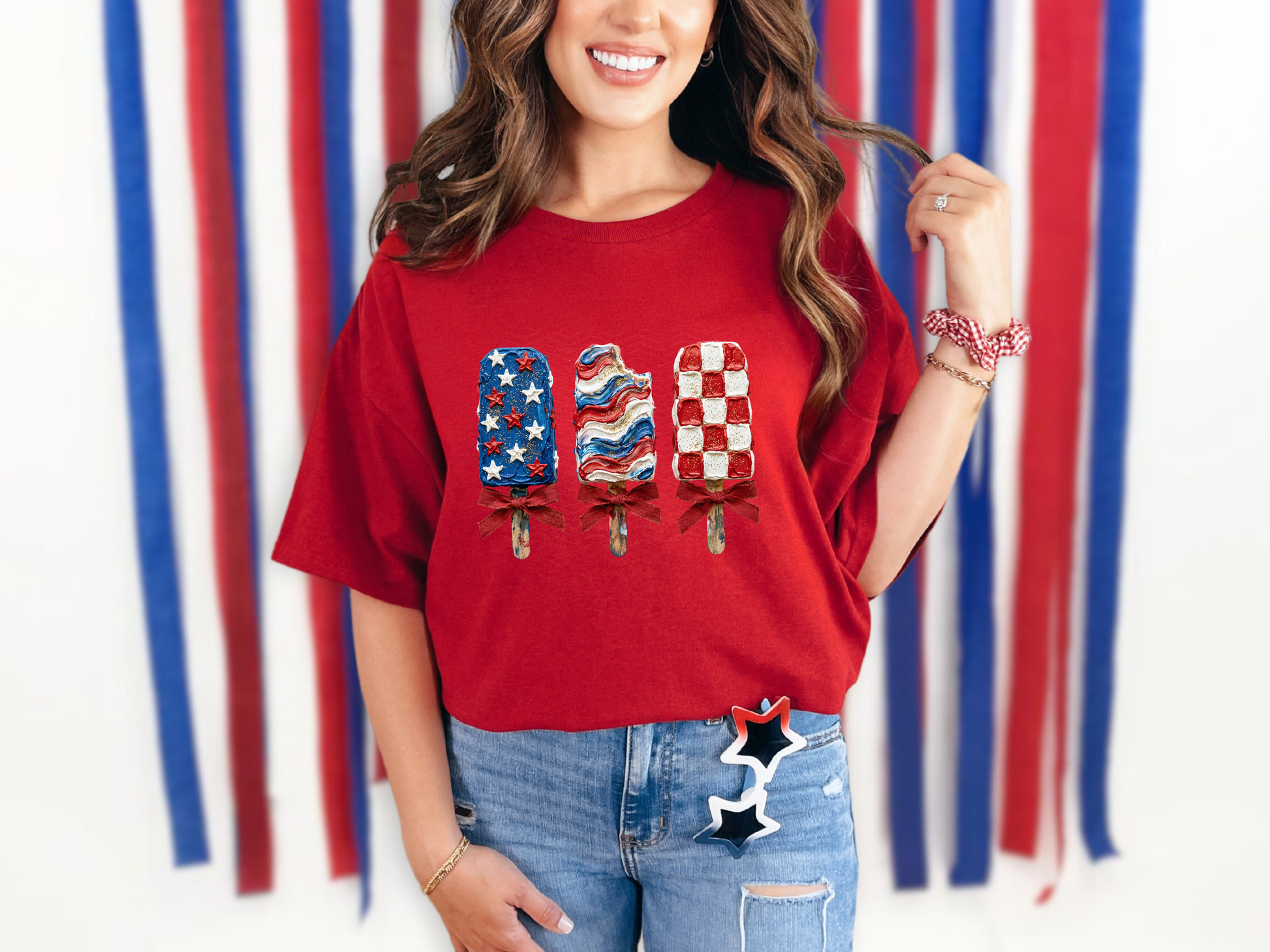 Patriotic Popsicles Wave DTF TRANSFER