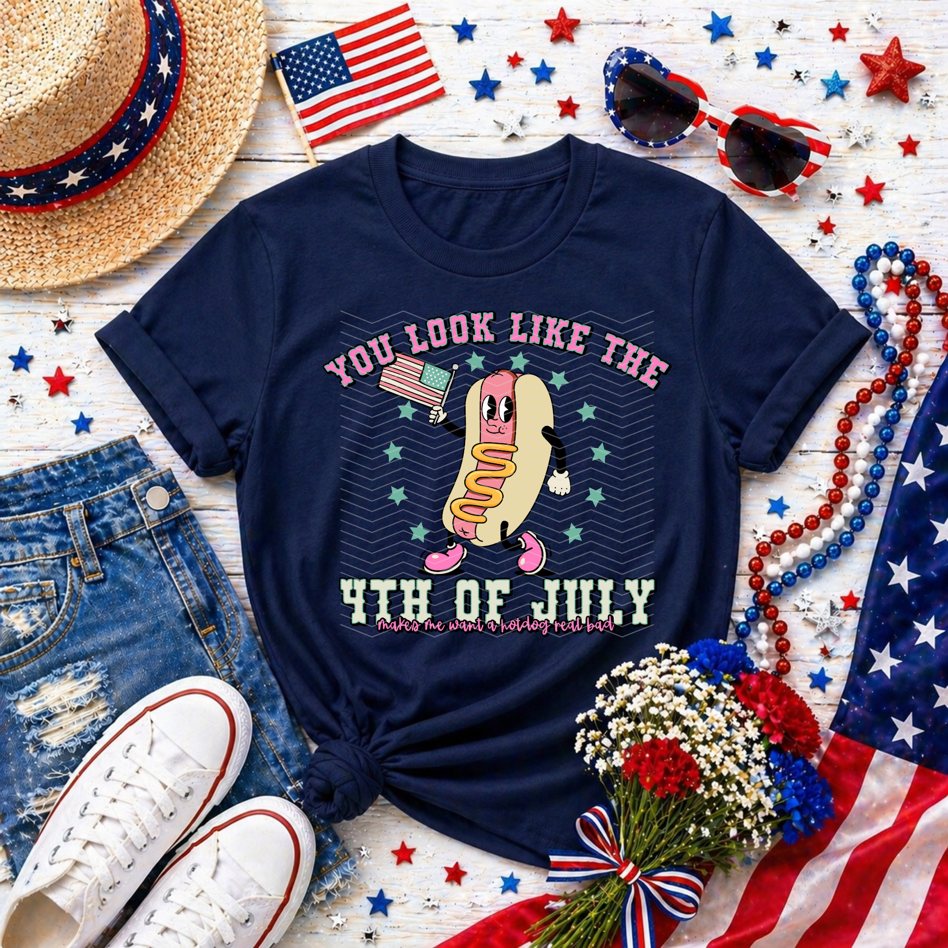 You Look Like the 4th of July Pink DTF TRANSFER