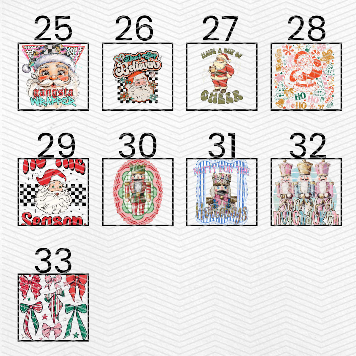TRADITIONAL CHRISTMAS 1 $2 Transfers - LIVE SALE ONLY