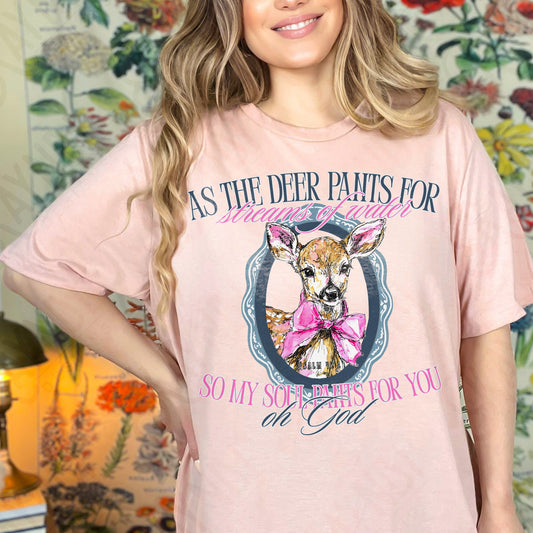As The Deer Pants Psalm 42 1 DTF TRANSFER