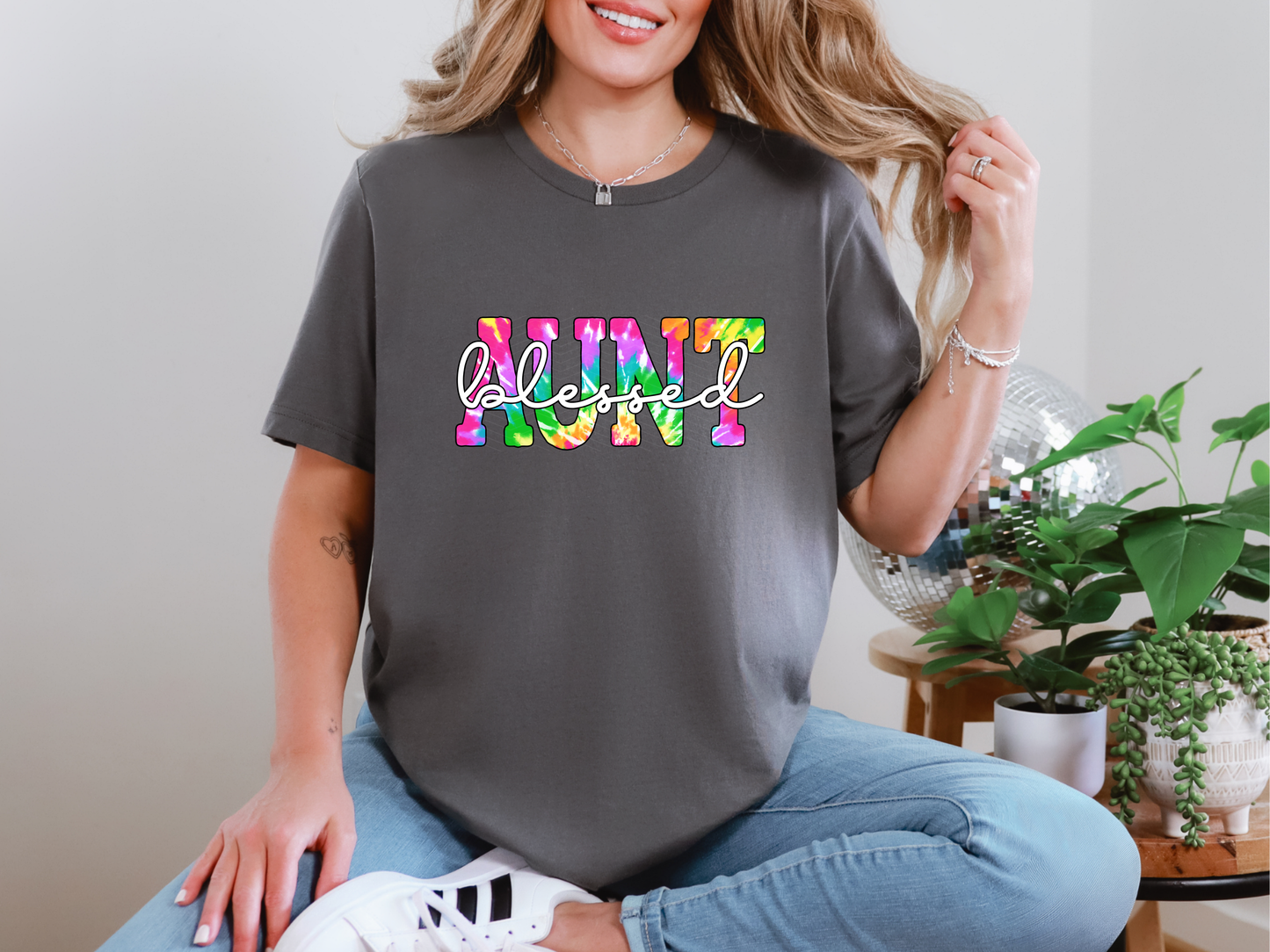 Blessed Aunt Tie Dye DTF TRANSFER