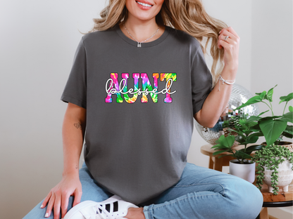 Blessed Aunt Tie Dye DTF TRANSFER