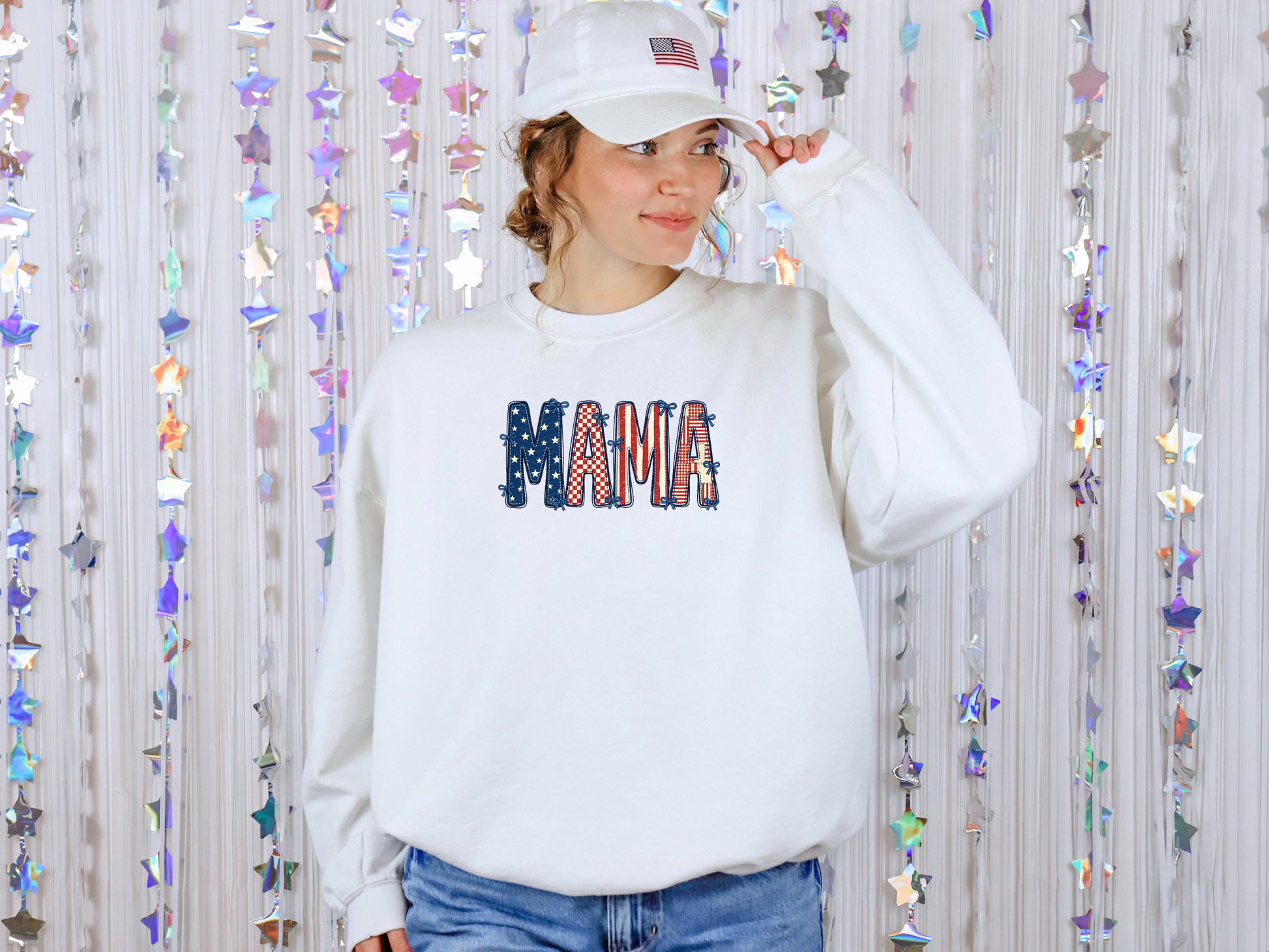 Mama Patriotic Bows DTF TRANSFER