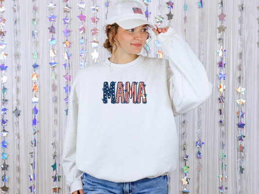 Mama Patriotic Bows DTF TRANSFER
