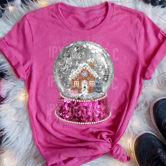 SNOWGLOBE SEQUINS DTF TRANSFER