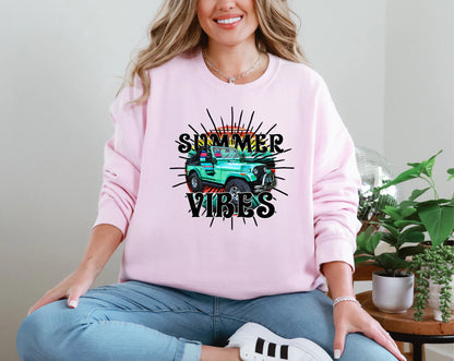 Summer Vibes Off Road Teal DTF TRANSFER