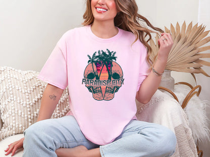 Paradise City Pink DTF TRANSFER