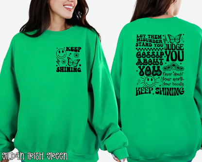 Keep Shining Back Pocket DTF TRANSFER