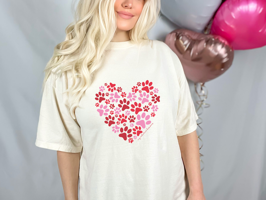 My Valentine Has Paws Paw Heart DTF TRANSFER