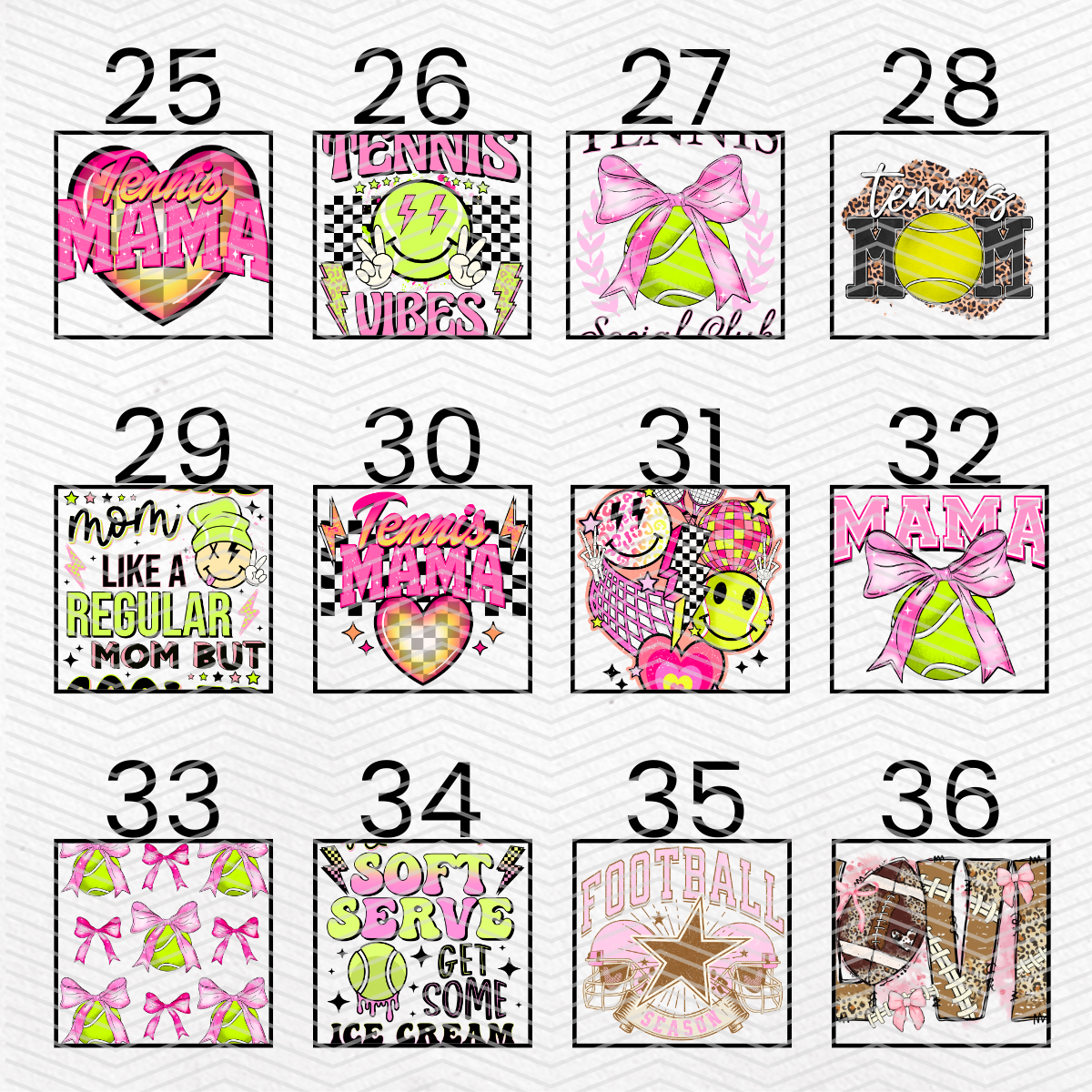 SPORTS $2 Transfers - LIVE SALE ONLY Printed Transfers Unlimited Quantities Flat Rate Shipping $10 via UPS Final Sales No Returns or Exchanges