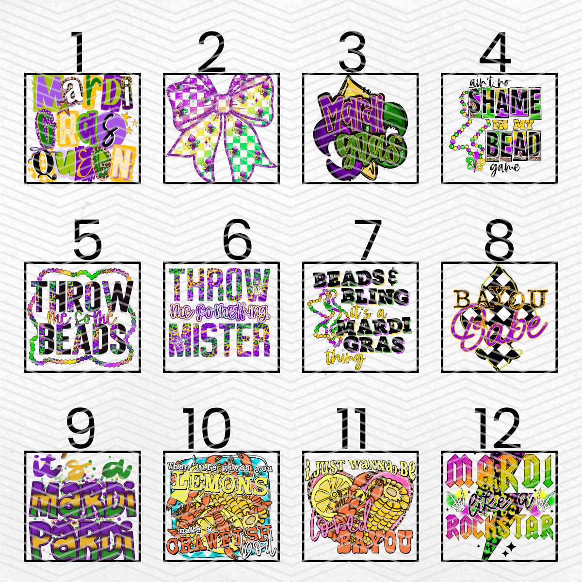 MARDI GRAS $2 Transfers - LIVE SALE ONLY