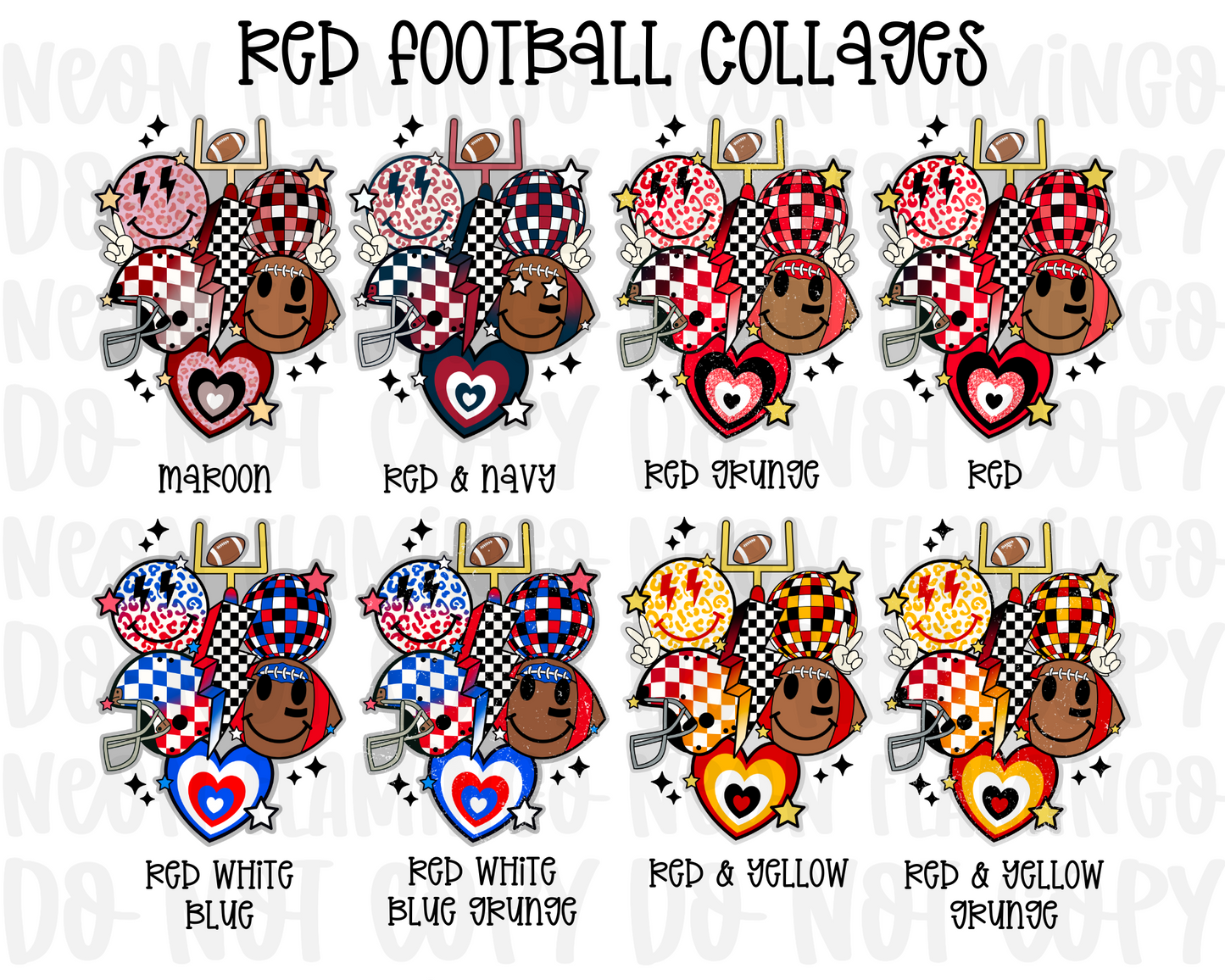 Retro Football Color DTF TRANSFER