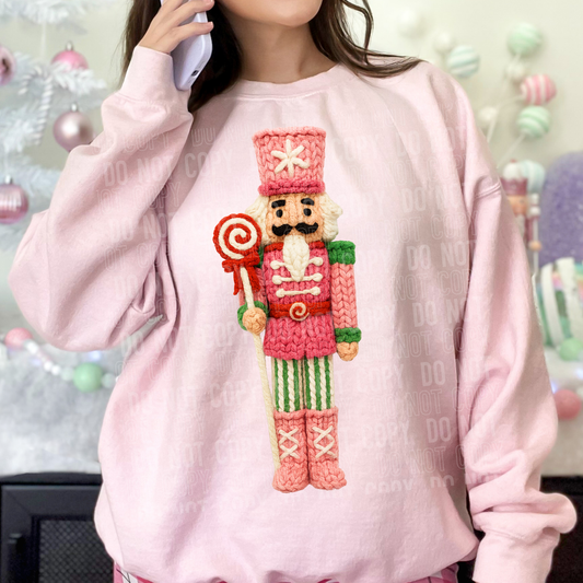NUTCRACKER PINK Faux Yarn DTF TRANSFER