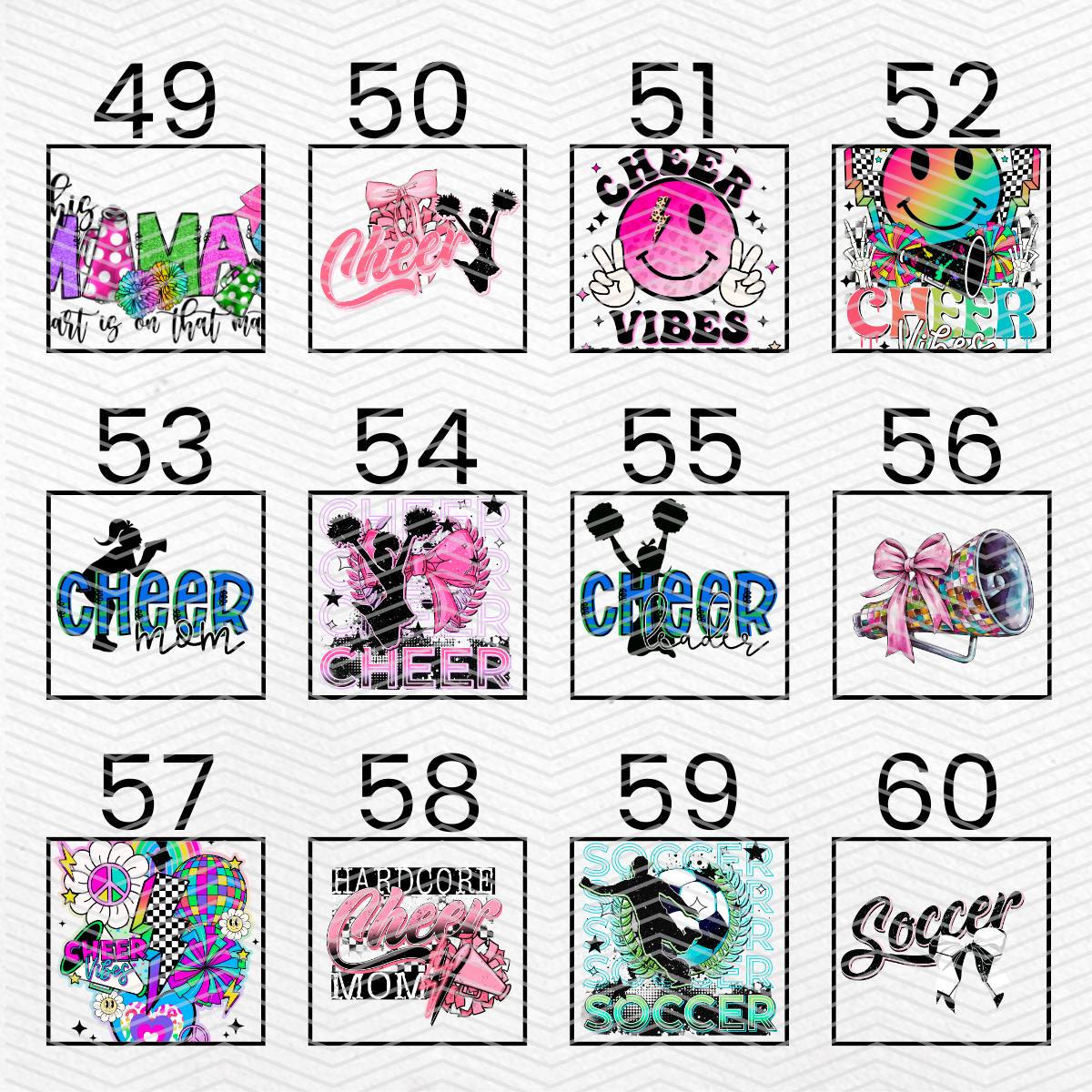 SPORTS $2 Transfers - LIVE SALE ONLY Printed Transfers Unlimited Quantities Flat Rate Shipping $10 via UPS Final Sales No Returns or Exchanges