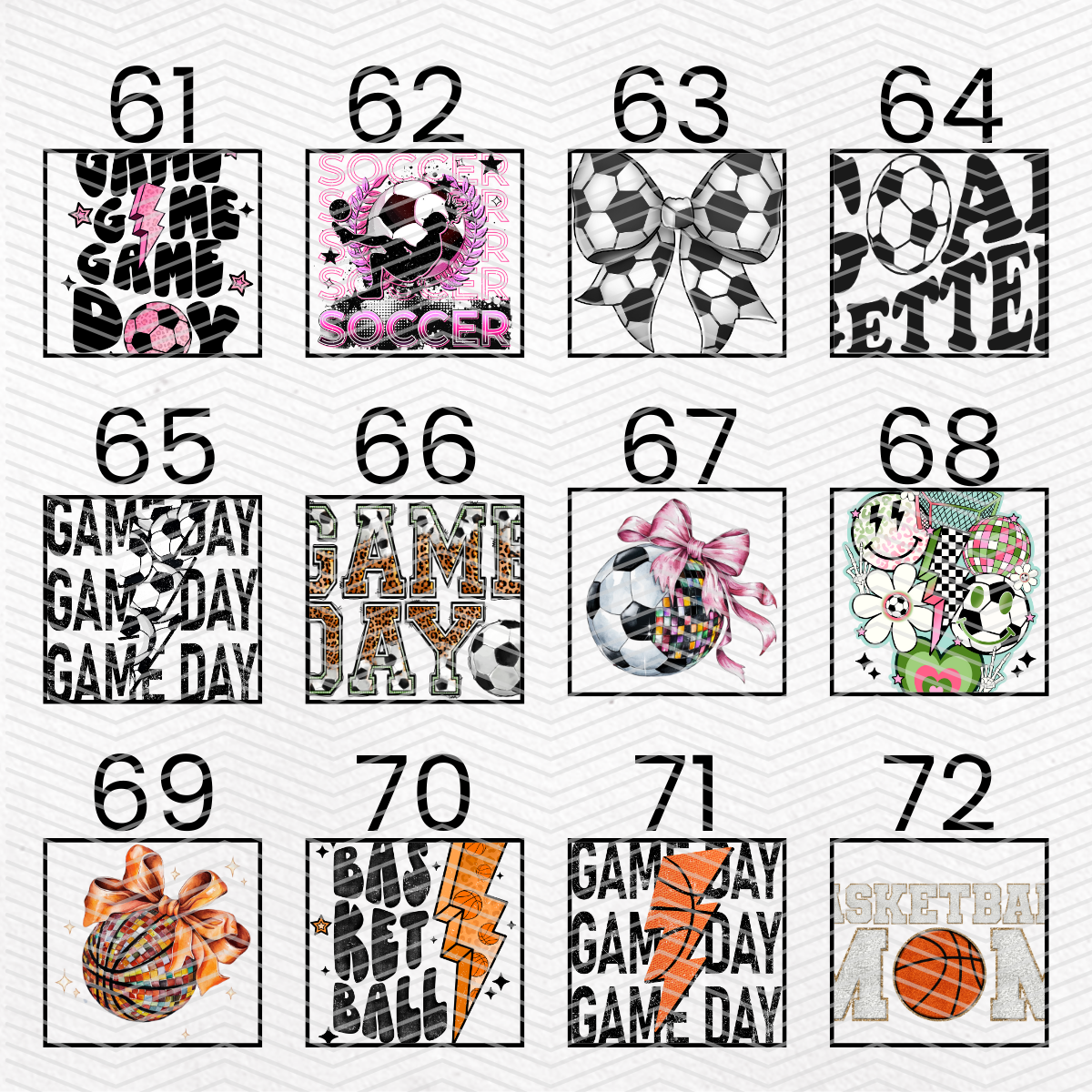 SPORTS $2 Transfers - LIVE SALE ONLY Printed Transfers Unlimited Quantities Flat Rate Shipping $10 via UPS Final Sales No Returns or Exchanges