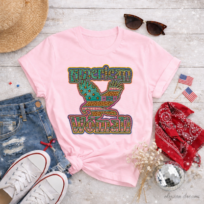 American Woman Eagle DTF TRANSFER