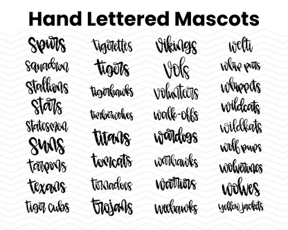 Hand Lettered Mascot DTF TRANSFER