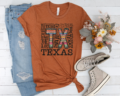 Texas Typography DTF TRANSFER