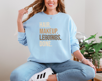 Hair Makeup Leggings Done Leopard DTF TRANSFER