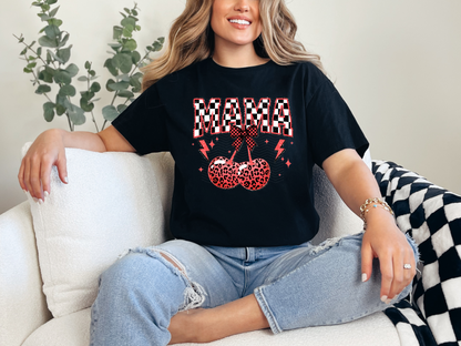 Mama Cherries Leopard DTF TRANSFER