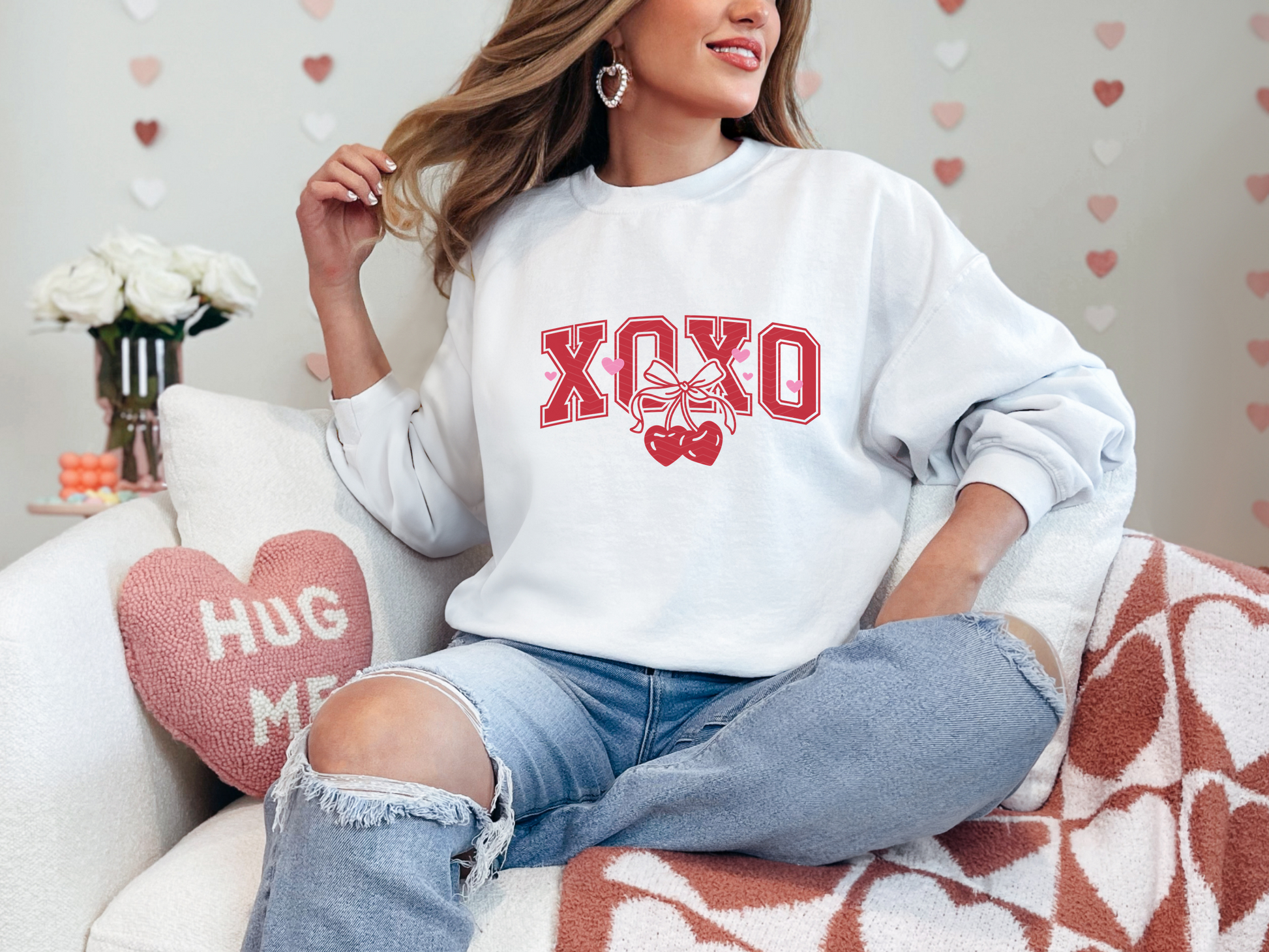 XOXO Cherry Bow DTF TRANSFER