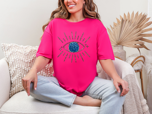 Evil Eye Sequin DTF TRANSFER