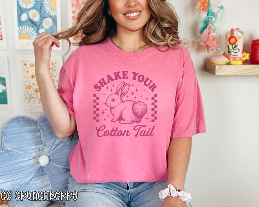 Shake Your Cotton Tail Pink DTF TRANSFER