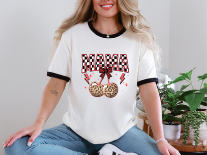 Mama Cherries Leopard DTF TRANSFER