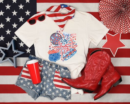 4th of July Watercolor Collage