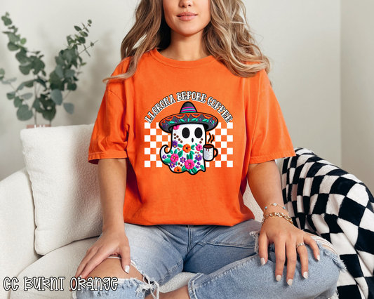 Llorona Before Coffee White DTF TRANSFER