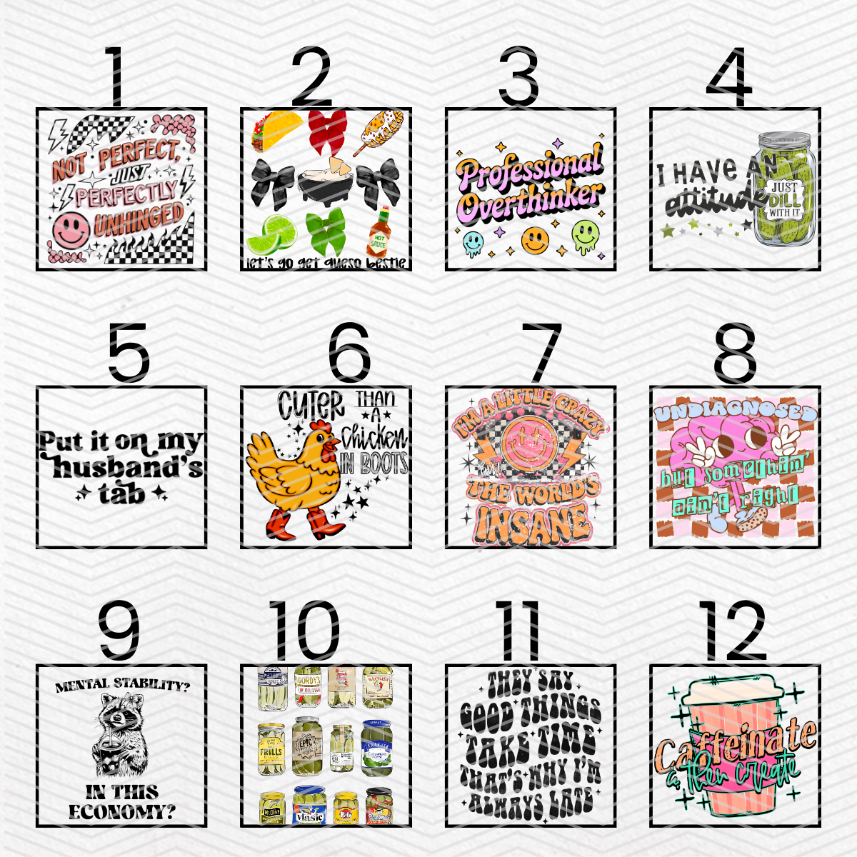 EVERYDAY $2 Transfers - LIVE SALE ONLY Printed Transfers Unlimited Quantities Flat Rate Shipping $10 via UPS Final Sales No Returns or Exchanges