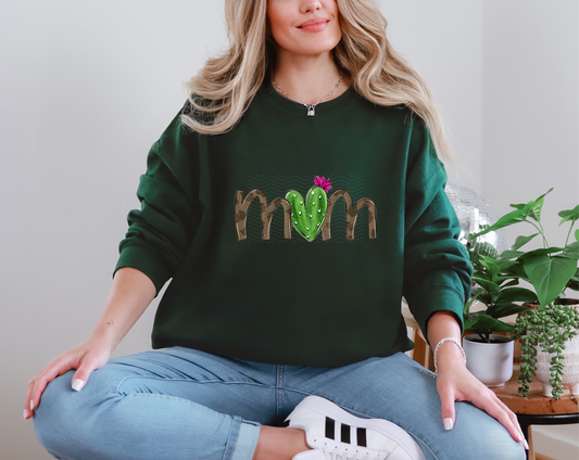 Mom Cactus Leopard Doodle DTF TRANSFER