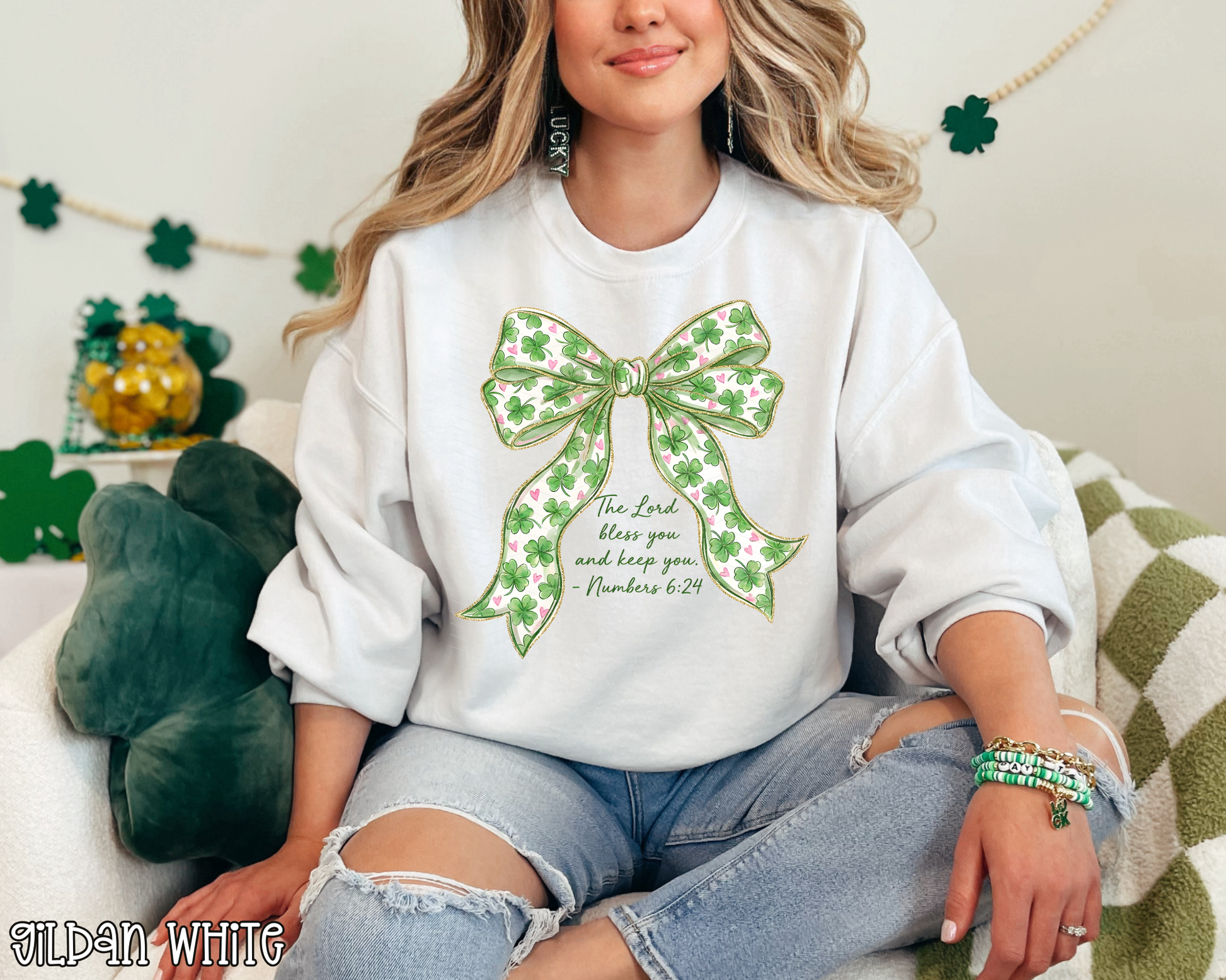 The Lord Bless You and Keep You St Pat's Bow DTF TRANSFER