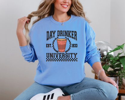 Day Drinker University Stained DTF TRANSFER