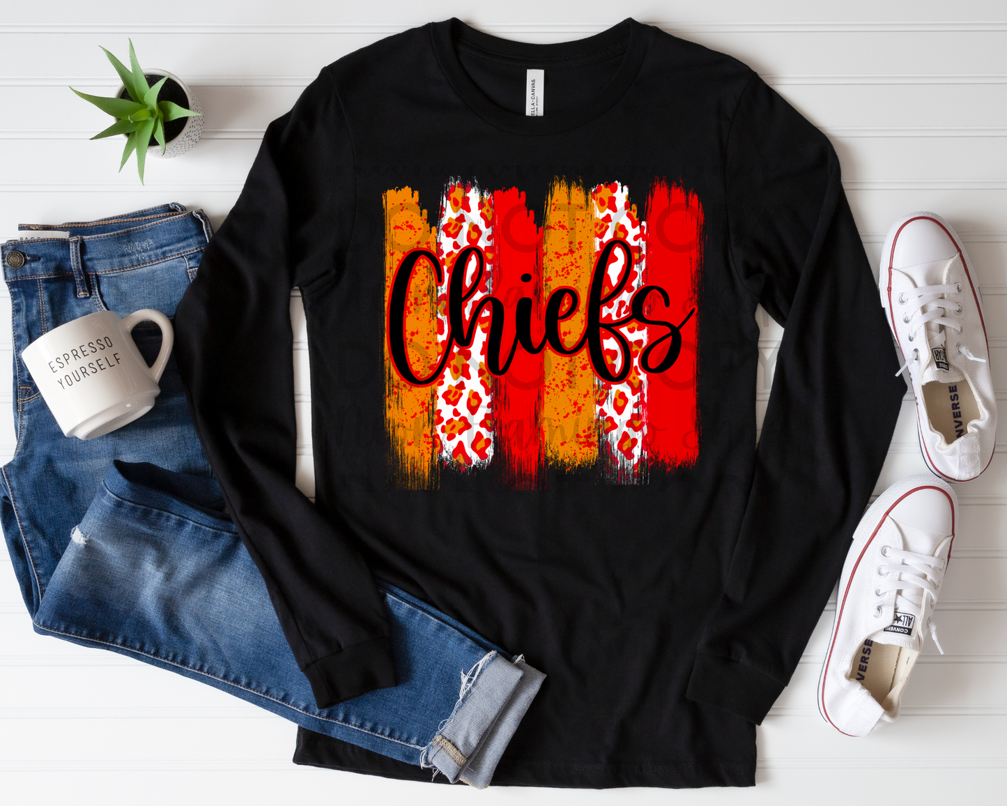 Chiefs Brushstroke Background DTF TRANSFER